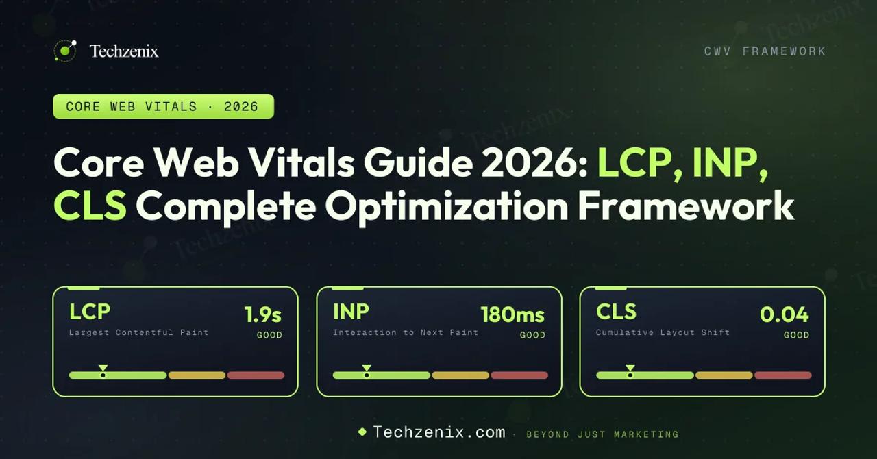 Core Web Vitals Guide 2026: LCP, INP, CLS Complete Optimization Framework