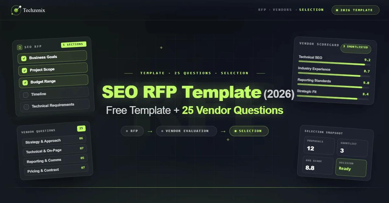 SEO RFP Template (2026): Free Template + 25 Vendor Questions